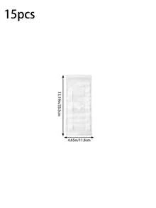 15/30/45/60个加厚可重复密封食品储存袋，适用于水果、蔬菜、厨房、冰箱的密封冷冻袋，可重复使用真空密封袋 - 透明 - 查看 11