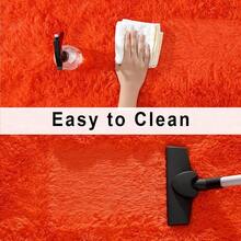 Soft Modern Indoor Large Shaggy Rug For Livingroom Bedroom Dorm Kids Room Home Decorative, Non-Slip Plush Fluffy Furry Fur Area Rugs Comfy Nursery Accent Floor Carpet 6x9 Feet, Orange Red - 橘紅色 - 查看 7