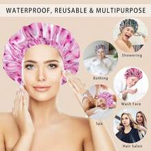 Shower Caps - Flower B 4 PCS/Set - View 3