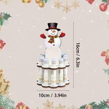 3pcs Christmas Wooden Crafts Santa Snowman Tree Money Clip Holders, Festive Home Decor For Holiday Gifts, Autumn Xmas Decorative Ornaments Christmas Gift,Office Desk Accessories,Very Suitable For Boyfriend Or Colleague