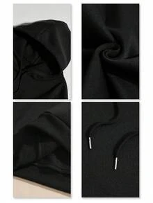 God Is My Strength Hoodie ,Women's Double-Sided Printed Casual Comfortable Hoodies, Autumn And Winter Casual Versatile Jackets (1 PC) - Black - View 6