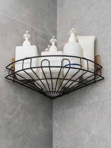 Półka łazienkowa bez dziurkacza, wielofunkcyjna półka łazienkowa w kształcie trójkąta, wielowarstwowa półka ścienna do przechowywania przedmiotów toaletowych, dostępna w dwóch stylach i dwóch kolorach