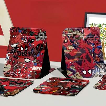Marvel Specchio da trucco pieghevole di Marvel Spider-Man, regalo per feste, specchio da toeletta portatile per scrivania, regalo di compleanno