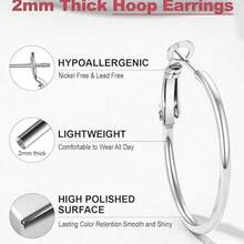 1 par de pendientes de aro grandes y versátiles, juego de pendientes grandes y redondos de moda, adecuados para regalos, accesorios diarios, versátiles