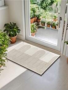 One Silica Gel Kitchen Mat With A High-End Simple Line Block Mosaic Pattern, Cushioned Anti-Fatigue Kitchen Rug, Quick-Drying Non-Slip Water-Absorbing, Suitable For Kitchen, Bathroom, Entranceway, Laundry Room Etc. - Multicolor - View 7