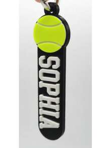 3D Printed Plastic Personalized Tennis Keychain/Keyring/Bag Tag/Name Tag