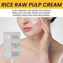 Raw Rice Pulp Facial Cream For Moisturizing, Lightening, Ideal For All Skin Types - White - View 2