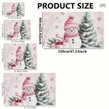 1pc Christmas Snowman Print Kitchen Counter Dish Drying Mat, Super Absorbent, Hides Stains, Dish Drying Pad With Rubber Backing, Multipurpose Mat For Coffee Machines, Kitchen Counters, Dish Racks - HL  251 - View 6