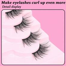 10 paia di ciglia finte corte e naturali, effetto occhio di gatto, 3/4 di lunghezza, ciglia finte piccole e naturali, aspetto simile a estensioni, ciglia finte in stile mink