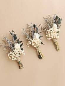 12 Pcs Mini Dried Flower Bouquet, Fall Decor Homeand And Room Decor , Bridesmaid Proposal Flower Girl Gift Box,Boho Wedding Table Centerpieces,Small Dry Pampas Grass For Vase Decor, Tiny Dried Flowers For Birthday Cake Decor