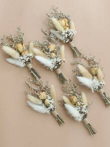 12 Pcs Mini Dried Flower Bouquet, Fall Decor Homeand And Room Decor , Bridesmaid Proposal Flower Girl Gift Box,Boho Wedding Table Centerpieces,Small Dry Pampas Grass For Vase Decor, Tiny Dried Flowers For Birthday Cake Decor