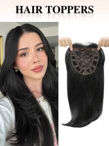 18 Inch Layered Synthetic Hair Topper For Women With Thinning Hair - Multicolor - View 15