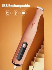 Aparador de Patas de Animais de Estimação, Cortadores de Pelo para Cães com Luz LED, Aparador de Patas Ultrabaixo Ruído para Cães e Gatos, Cortadores de Pelo Recarregáveis Sem Fio para Patas, Orelhas, Rosto, Bunda, Olhos, À Prova d'Água e Fácil de Limpar, Lâmina Alargada de 18 mm