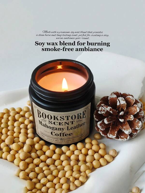 1 Stück extra großer 100g lang brennender, dekorativer, kaffeedufter Duftkerze im modernen, hochwertigen Stil mit schwarzem Glasgefäß, hochwertige Sojakerze, idealer Begleiter für Zuhause und Büro, Geschenk für Freundin und Familie, Wohnungskerze, Geschenk für Neueinzug, Partyatmosphäre Dekoration, Fest.