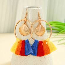 7/15/24/36/48Pairs/Lot Bohemian Casual Vacation Style Women Men Earrings Geometric Fringe Leaf Style Travel Souvenirs Gifts For Friends Daily Wearing Accessories
