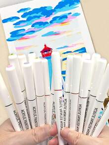 Set di 171 colori di pennarelli acrilici liquidi diretti Languo, penne riempitive con testina morbida e capacità elevata, colori macaron, grigio, marrone e colorati, adatti per studenti, pittura di personaggi dei cartoni animati, impermeabili per carta, arte fai-da-te, graffiti su pietra, vetro e ceramica, disponibili in 207 colori, idea regalo, essenziali per il ritorno a scuola, forniture per l'arte di San Valentino, set di cancelleria