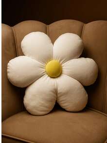 Daisy Plush Flower Cushion Sofa Decoration Living Room Baby Bedroom - 白色 - 查看 3