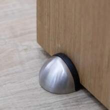 门挡，磁性地板门挡，黑色现代商用门挡，地板安装粘性门挡，无需钻孔橡胶门挡，户外门挡，适用于门底