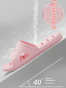 1 Pair Comfortable Non-Slip Indoor Slippers, Breathable Hollow Bathroom Slides For Men And Women, Summer Couple Sandals Insulation, Galentines, Puppy, Carnival