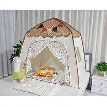 59 英寸 X 39 英寸 X 59 英寸超大儿童游戏帐篷，适合男孩女孩，公主城堡游戏屋，室内外儿童玩具屋，适合幼儿，便携式可折叠圆顶帐篷，不含玩具 - 彩色 - 查看 8