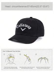 1pc Men's Embroidered Logo Baseball Cap, Casual Streetwear Hat For Traveling, Spring & Fall - Multicolor - View 10