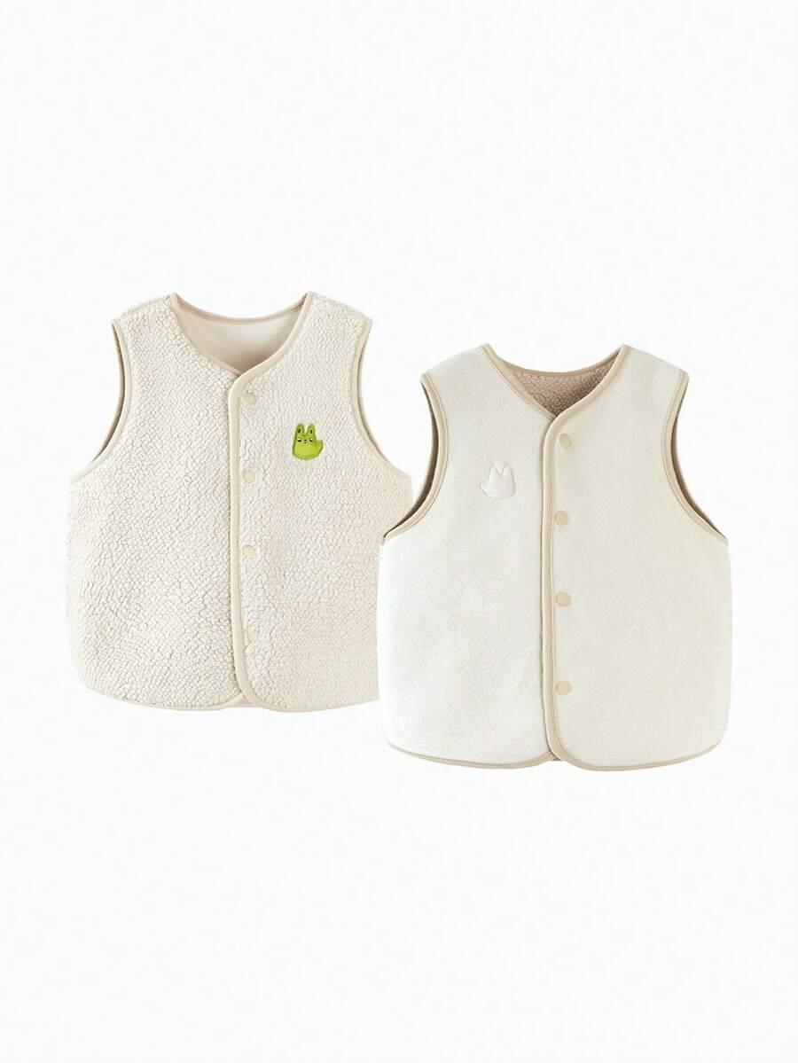 mini bala 2-5Y Kids Reversible Fleece Jacket, Thick Soft Warm Comfortable, Autumn Outerwear - Shell Card - View 1