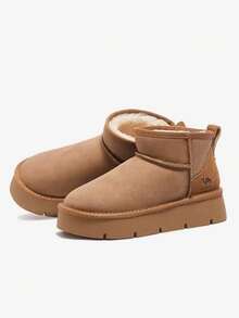 CAMEL CROWN Women's Winter New Thick-Soled Snow Boots Plus Velvet Outdoor Cotton Shoes Bread Shoes Women's Boots - Camel - View 1