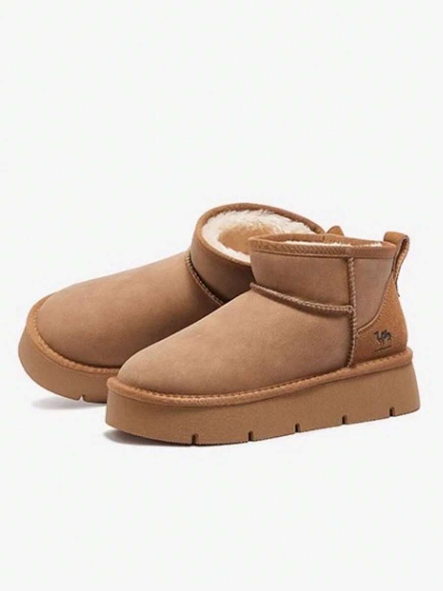 CAMEL CROWN Women's Winter New Thick-Soled Snow Boots Plus Velvet Outdoor Cotton Shoes Bread Shoes Women's Boots - Camel - View 1