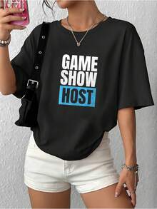 Board-Game-Lover-Trivia-Game-Night-Funny-Game-Show-Host-T-Shirt001 - 黑色 - 查看 3