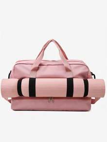 Baila Morena Sports Trunk Bag Nylon Water Resistant Large Capacity Hand Bag Shoulder Bag Adjustable Crossbody Strap Sneaker Bag Waterproof Pocket - 淺灰色 - 查看 4
