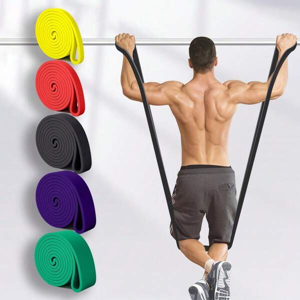 Yoga And Fitness Resistance Bands - Multi-Color Elastic Resistance Bands, Stretching Bands, Upgraded High Elasticity And Durable, Suitable For Strength Training, Body Stretching And Exercise Equipment - Durable, Flexible Assistance Bands For Men And Women, Exercise Accessories