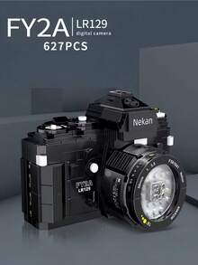 500+片数码相机模型拼装玩具，创意DIY减压拼图游戏套装，易于组装，ABS材质，适合收藏，可作为圣诞节、万圣节礼物送给摄影师和摄影爱好者，男女皆宜，非电动，无LED灯，套装包含佳能、尼康、富士、宾得等品牌的相机模型。 - 彩色 - 查看 13