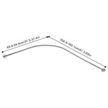 YUNRUX Silver Shower Curtain Rod, Adjustable Shower Curtain Angle Rod, Shower Rod For Bathroom Bathtub, Product Size: 70-95 X 105-165 Cm/27.5-37.4 X 41.3-65 Inches - 彩色 - 查看 2