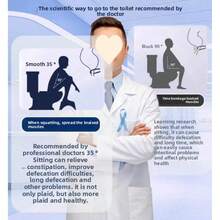 1 件便携式加厚塑料脚凳 - 可折叠 + 可拆卸且易于存放，防滑设计 + 耐用且抗老化，也可用作浴室垫，两用作为马桶辅助台阶 + 马桶定位垫，适合室内和室外使用