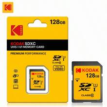 Kodak 64GB SD Card For Camera/SLR 32GB Memory Cards ​​Class10 4K HD V30 A1 U1 128GB High Speed Storage Card SDXC SDHC - Yellow - View 12