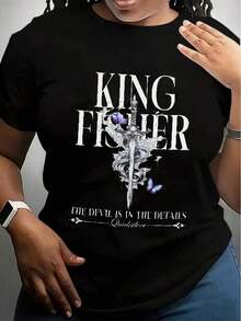 Quicksilver Kingfisher Shirt, Fantasy Bookish Shirt, Quicksilver Callie Hart Shirt, Saeris Fane Kingfisher Inspired, Quicksilver Fan Shirt - 黑色 - 查看 1