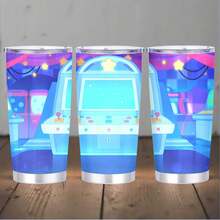 1pc 20 Oz Stainless Cup, Coffee Cups With Lids, Built To Last, Guaranteed, Water Bottle Insulated, Home Office Essential, Cosmic Cascade Chronicles