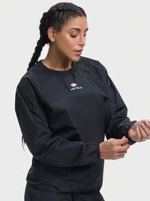 HOTSUIT Sauna Jackets Women Sweat Suits Sauna Shirt Gym Shirt Workout Sauna Suit Sport Top Gym Top Gym Clothes Gym Wear Sports Wear Sauna Suit Sauna Top, Valentine Gift - Black - View 9