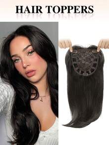 18 Inch Layered Synthetic Hair Topper For Women With Thinning Hair - Multicolor - View 13