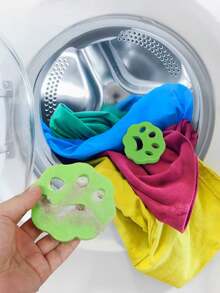 8pcs Reusable Cat Claw Lint Brush, Washable For Laundry, Home, Pet Hair Removal - Silicone Washing Machine Lint Trap