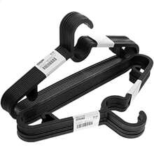 20/10 Pcs Non-Slip Ultra-Thin Plastic Hangers, Versatile Clothes Drying Racks For Clothing Stores, Stylish Black/White Design, Maximize Wardrobe Space, Sturdy Notched Hangers For Secure Storage, Durable Load-Bearing Capacity, Ideal For Laundry Rooms, Perfect For Adult Coats, Suits, Shirts, Dresses, Essential For Holiday Organization, Perfect Gift For Valentine's Day, Mother's Day, New Year, And Valentine's Day, Enhance Your Closet With Functional Elegance, Optimize Your Space With These Must-Have Hangers For Every Season. - Multicolor - View 2