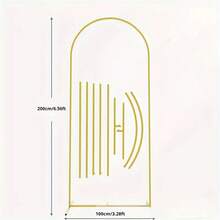 1 件金色 177.8/198.12/218.44 厘米铁艺拱门框架婚礼指南气球支架摄影背景派对装饰用品