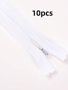 10pcs Mixed Black & White Nylon Invisible Zippers, Perfect For Sewing, Clothing, Small Bags, And Craft Projects - Multicolor - View 22