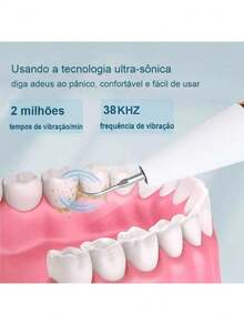 0.8W Dental Cleaning Device Bivolt USB Type C – Vibrates Only When In Contact With Teeth - BINGO - 彩色 - 查看 8