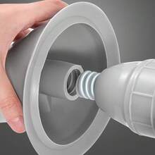 1 pieza Limpiador de desagüe de inodoro de alta presión - Ventosa manual con manguera flexible para eliminar obstrucciones, gris, herramienta esencial para el hogar para una limpieza eficiente de desagües, herramienta limpiadora de desagües