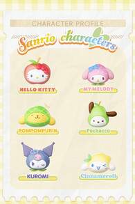 Sanrio 家族甜蜜水果系列可爱颗粒盲袋挂饰 - 可爱又装饰性的玩具，My Melody、Hello Kitty 和 Kuromi 搭配水果装；让你的夏天充满清新的水果香味～（赠品：1 片 3M 胶带用于汽车装饰） - 彩色 - 查看 10