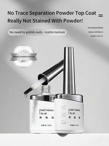 annies 16ml 2-In-1 Matte Gel Top Coat For Gel Nail Polish, Nail Powder-Resist Matte Finish For Detail Chrome Powder Painting Long Lasting UV Gel Nail Art DIY