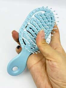 1支便携式空心口袋梳，干湿两用，小巧尺寸，包含梳子、边缘梳、头发梳、解结梳、球形梳、迷你发梳套装、木梳、发刷、梳子、后梳、发刷、边缘梳、发梳套装、梳子、迷你发刷、解结梳、发刷、理发师、美发工具、小梳子、迷你发刷、发型、美发、发刷、发刷套装、梳子、卷发梳、解结梳、女士发刷、理发师配件、理发店、美发工具 - 彩色 - 查看 11