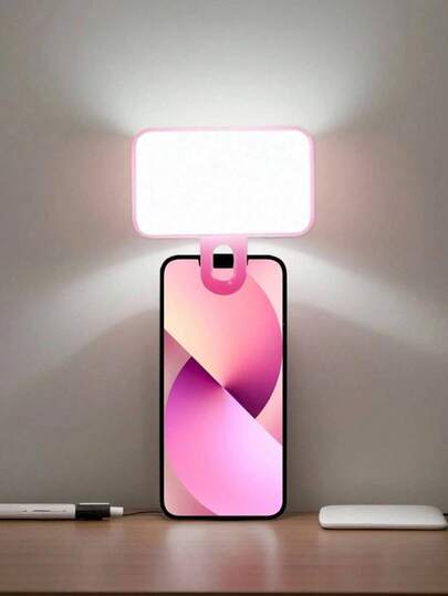 3-Mode LED Selfie Light, Portable Clip-On Makeup/Live Streaming/Zoom Meeting Lighting, Rechargeable Mini Fill Light For Phone & Camera (Built-In 150mAh Battery) Suitable For Selfies And Live Streaming, Photography, Portable Light Selfies Live Streaming Photography Portable Light Phone Light