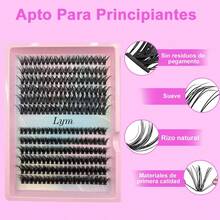 Kit de extensión de pestañas, conjunto de grupos DIY, pestañas postizas de aspecto natural, mezcladas 30D 40D con adhesivo y sellador, pestañas mixtas de 9-14mm, 240 pestañas individuales con fuerte fijación y pinzas - 1 - Ver 8